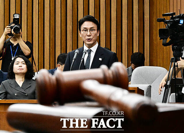 모두발언 하는 김민석 국무총리 후보자.