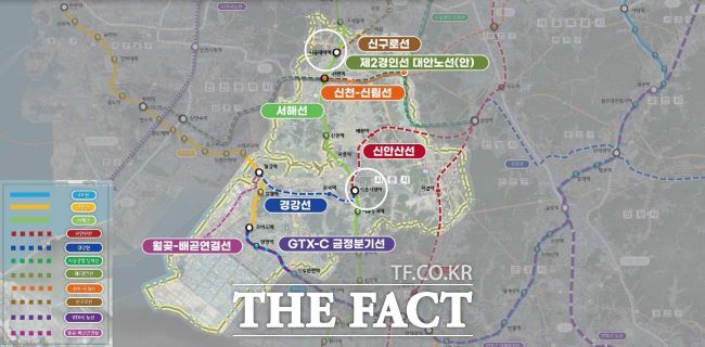 시흥시 철도 교통망도 /시흥시