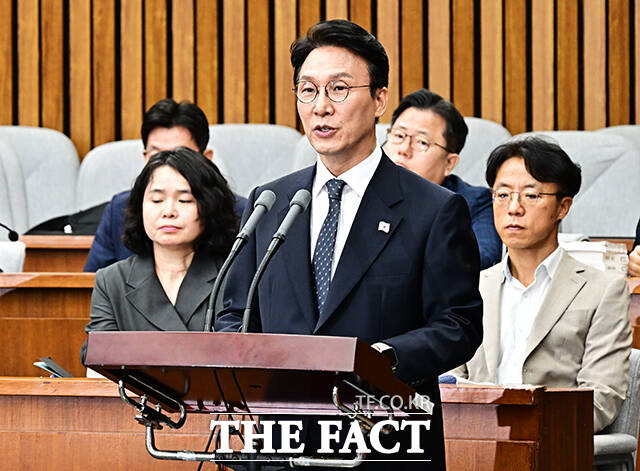 모두발언 하는 김민석 국무총리 후보자.