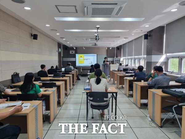농업인 대상 AI 스마트농업 교육 모습./대전시