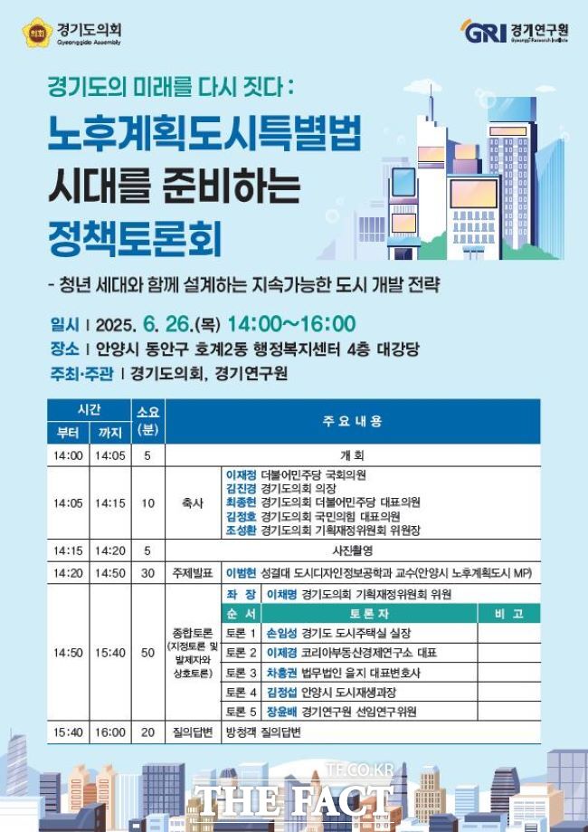 경기연구원 토론회 홍보물/경기연구원