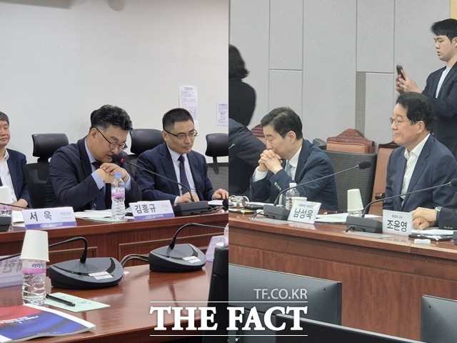 26일 서울 여의도 국회의원회관에서는 이재명 정부의 외교 정책을 전망하는 세미나가 잇따라 열렸다. (왼쪽부터) 국회의원 연구단체 한반도 평화 네트워크와 사단법인 플라자 프로젝트 공동 주최 세미나, 나경원 국민의힘 의원 주최로 열린 이재명 정권 외교·안보 노선, 어디로 가는가? 세미나. /송호영 기자