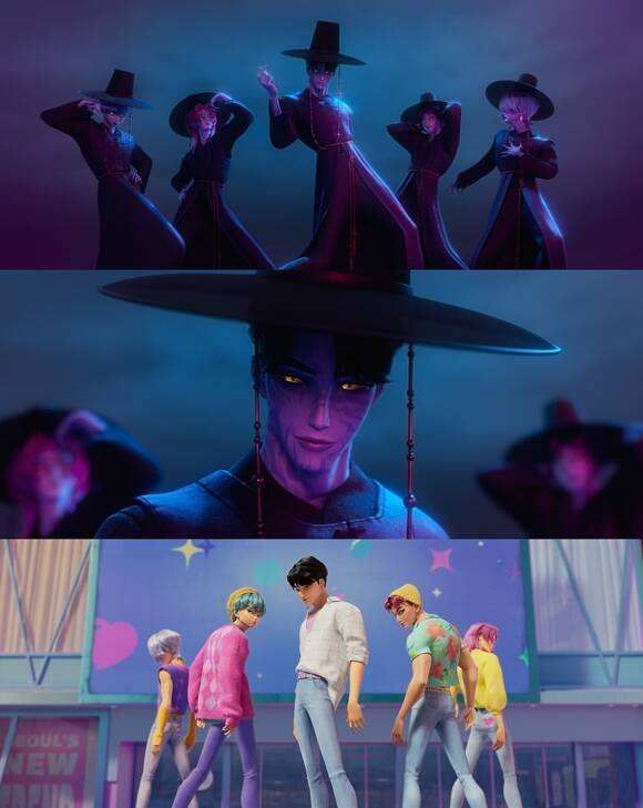 안효섭은 넷플릭스 영화 케이팝 데몬 헌터스에서 보이그룹 사자 보이즈의 멤버 진우 역을 맡아 영어 더빙에 참여했다. /넷플릭스