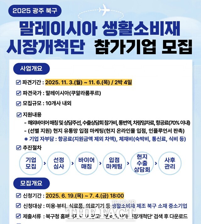 2025 해외시장개척단 모집 안내문./광주 북구