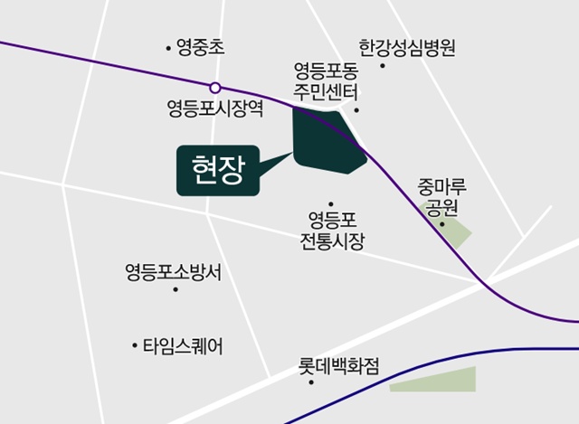 리버센트 푸르지오 위브는 5호선 영등포시장역에서 걸어서 2분 거리에 위치한 초역세권 단지다. /대우건설