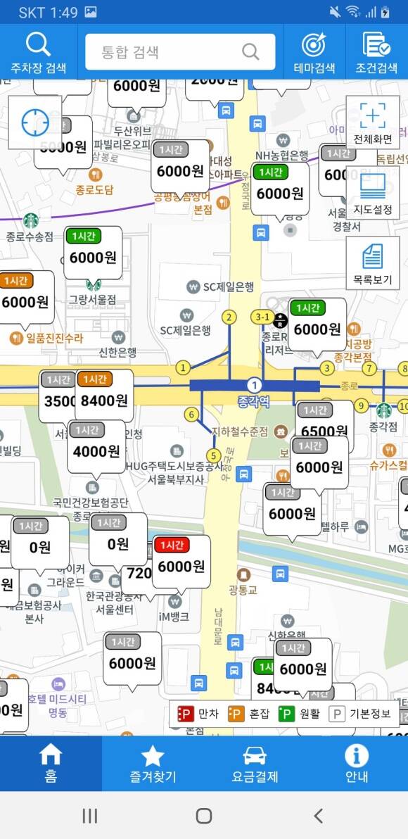 서울시가 주차정보안내 서비스를 7월 1일부터 모든 공영(노외)주차장으로 확대한다. /서울시