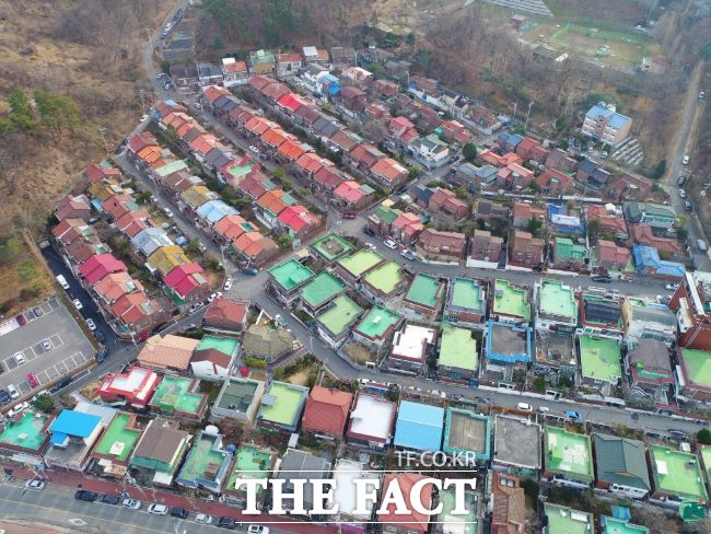 경기 더드림 도시재생 공모사업에 선정된 내손가구역 일원 주택들./의왕시