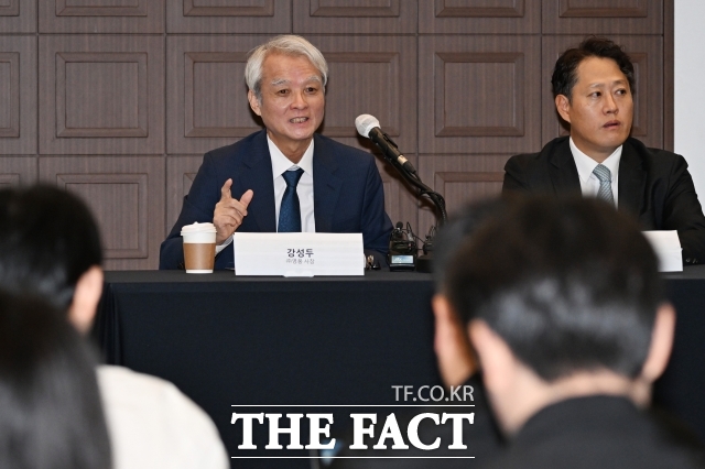 영풍이 고려아연을 상대로 제기한 신주발행 무효 소송 1심에서 승소했다. 사진은 강성두 영풍 사장. /이새롬 기자