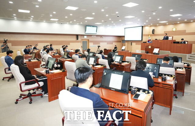 제259회 아산시의회 제1차 정례회 제2차 본회의 장면./아산시의회