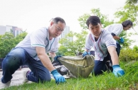  HS효성, 창립 1주년 맞아 봉사단 발대식·환경 정화 활동