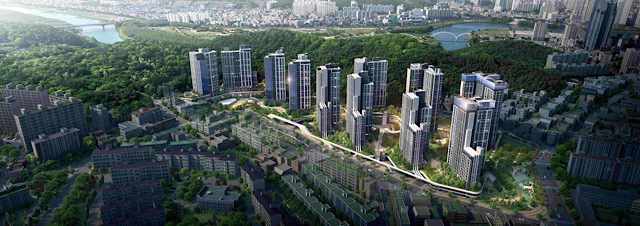 삼성물산 건설부문이 28일 울산 남구 B-04 재개발 조합이 개최한 총회에서 시공사로 최종 선정됐다. 신규 단지명으로는 래미안 엘리미엄 울산을 제안했다. /삼성물산