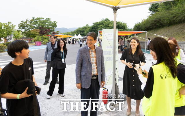 청소년의 날 행사에 참석한 김돈곤 청양군수. /청양군