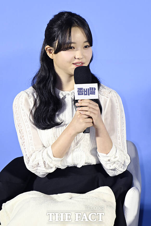 세상에 마지막으로 남은 좀비 수아 역을 맡은 최유리는 제가 애정하는 작품에서 제일 좋아하는 캐릭터를 연기할 수 있어서 감사하다고 말했다. /장윤석 기자