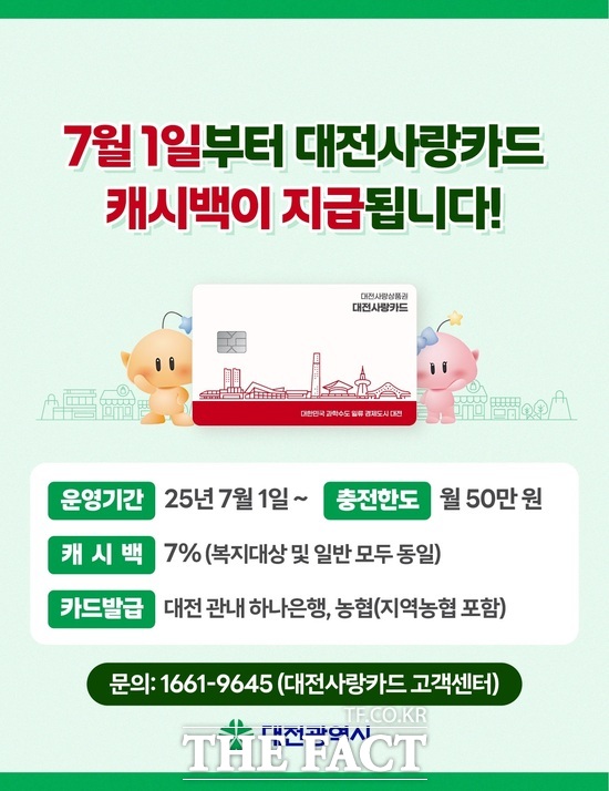 대전사랑카드 홍보 포스터./대전시