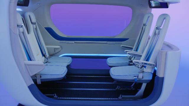 현대트랜시스가 2025 레드닷 디자인 어워드에서 본상을 받은 도심형 에어 모빌리티(UAM) 캐빈 콘셉트. /현대트랜시스