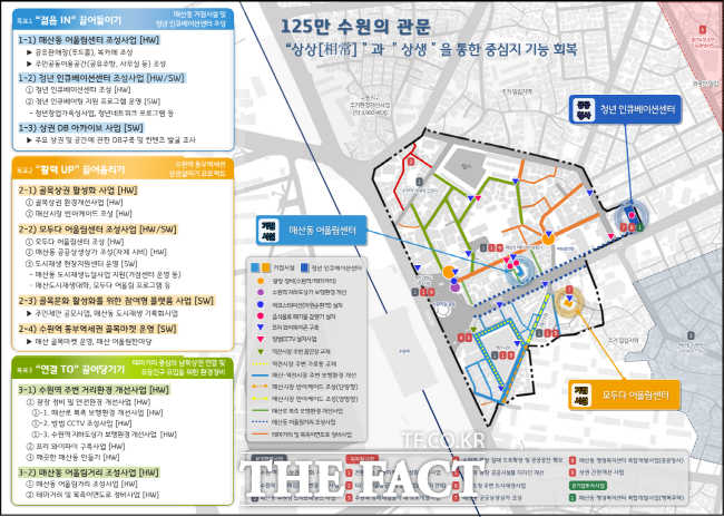 수원시 매산동 도시재생 사업 프로젝트 홍보물. /수원시