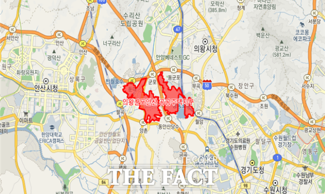 의왕·군포·안산 공공주택지구 위치도 /경기도