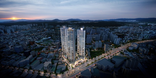 5대 광역시 아파트 분양가가 지속적으로 오르고 있는 가운데, 제로에너지 건축물 인증 의무화로 향후에도 분양가 상승세가 계속될 전망이다. 이런 가운데 번영로 롯데캐슬 센트럴스카이(사진)과 같은 이미 공급 중인 신규 분양단지가 가격 경쟁력을 갖춰 주목받고 있다. /롯데건설