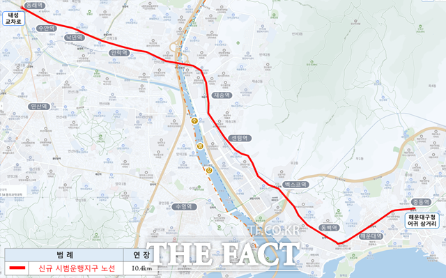 자율주행자동차 시범 운행 구간 /부산시