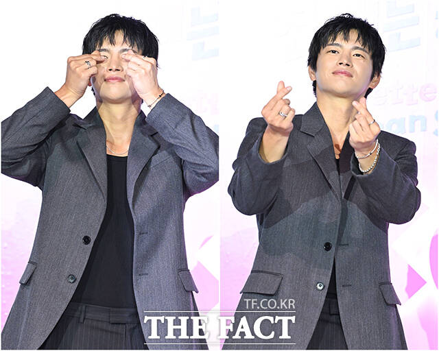 배우 서인국이 3일 오전 서울 용산구 CGV 용산아이파크몰에서 열린 넷플릭스 예능 모태솔로지만 연애는 하고 싶어 제작발표회에 참석해 포즈를 취하고 있다. /서예원 기자