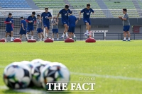  동아시안컵 앞두고 구슬땀 흘리는 축구대표팀 선수단 [TF사진관]