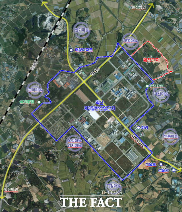 전북 익산시 제3일반산업단지 확장 조성사업 위치도. /전북도