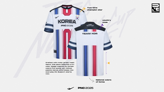 크래프톤이 스포츠 용품 브랜드 프로-스펙스(PRO-SPECS)와 파트너십을 체결, 펍지 네이션스 컵(PUBG Nations Cup·PNC) 2025에 출전하는 24개국 대표팀의 공식 유니폼을 공동 제작한다. /크래프톤