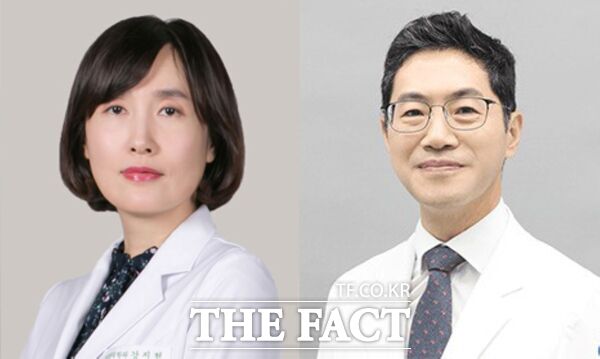 비만대사연구학회(SOMS) 소속으로 연구를 수행한 강지현 건양대병원 교수(교신저자, 사진 왼쪽)와 김경곤 교수(가천대 길병원, 제1저자). /건양대병원