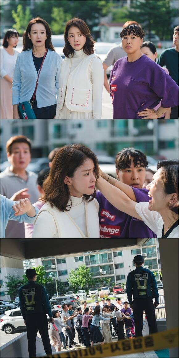 살롱 드 홈즈 7회에서는 공미리(이시영 분)가 한 아파트 주민과 갈등하는 모습 등이 그려진다. /ENA