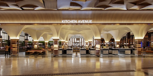 단지 내에는 로즈우드가 운영하는 입주민 전용 시설과 신세계백화점이 기획·개발·운영하는 프리미엄 리테일이 조성된다. 사진은 더파크사이드 스위트 마켓 입구 투시도다. /일레븐건설