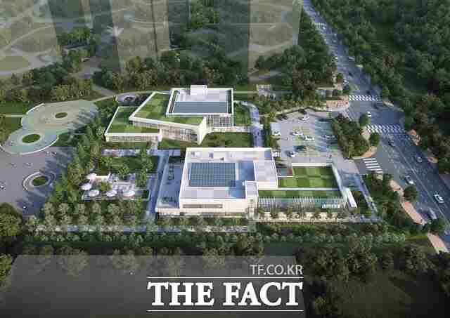 꿀벌도서관과 당진교육종합센터 조감도. /당진교육지원청