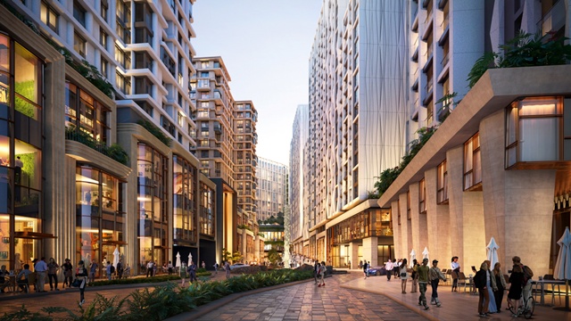 더파크사이드 스위트는 총 4개 동, 775세대 규모로 조성되는 하이엔드 오피스텔이다. 사진은 더파크사이드 서울 투시도다. /일레븐건설