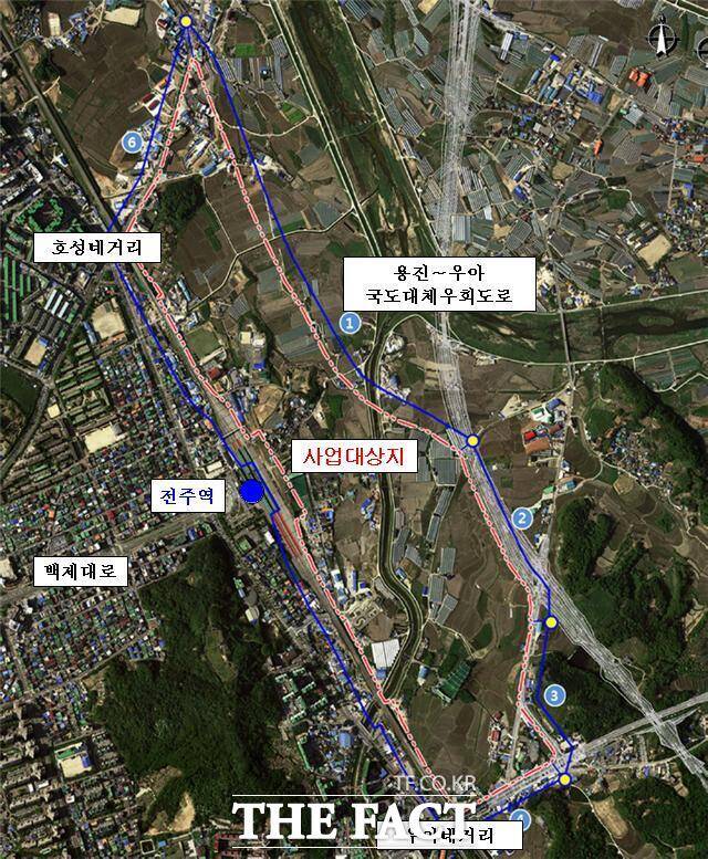 전북 전주역세권 복합개발사업 위치도. /전주시