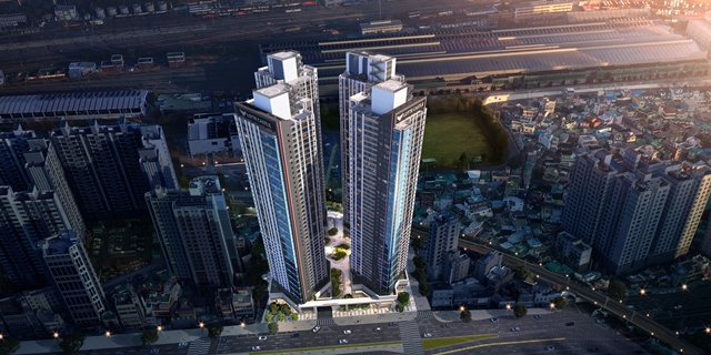 롯데건설은 가야역 롯데캐슬 스카이엘을 이달 분양한다. 이 단지는 부산 2호선 가야역 바로 앞에 위치한 초역세권 단지다. /롯데건설