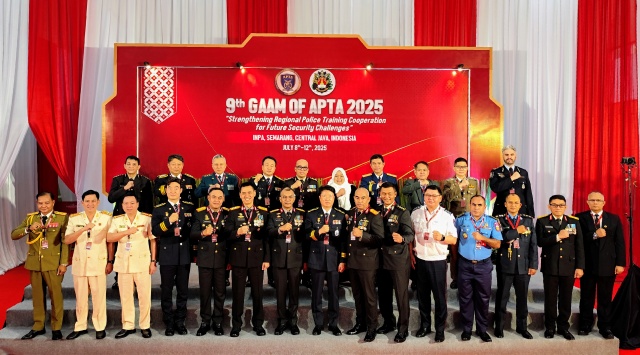 경찰대학이 9일 인도네시아 스마랑에 있는 인도네시아 경찰학교에서 아시아 경찰교육기관 연합(APTA) 제9차 정기총회를 개최했다고 밝혔다./경찰대학 제공