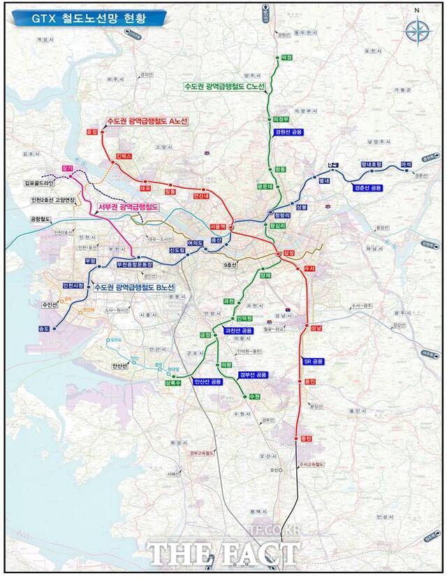 GTX 철도노선망 현황. /인천시