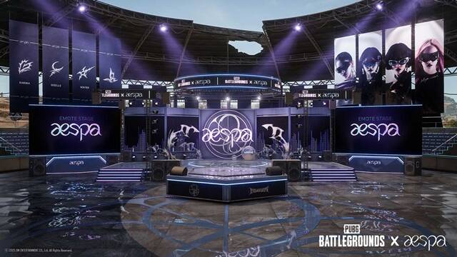 크래프톤의 PUBG: 배틀그라운드가 36.2 라이브 서버 업데이트를 진행, 글로벌 아티스트 에스파(aespa)와 협업을 통해 제작된 음원과 게임 내 요소들을 주요 구성으로 포함했다. /크래프톤