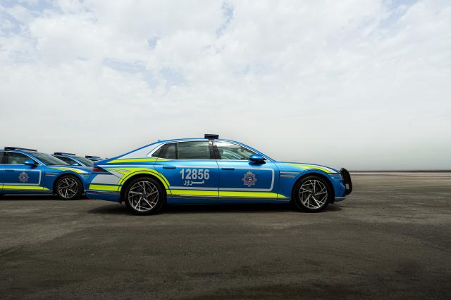 쿠웨이트 내무부 행사 운영용으로 맞춤 제작된 제네시스 G90. /현대자동차그룹