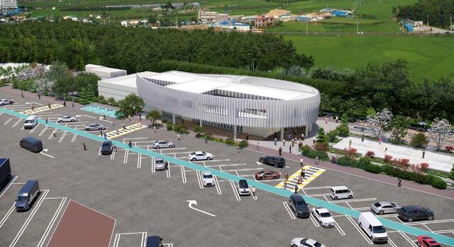 풀무원푸드앤컬처가 새만금·전주 고속도로 김제휴게소 운영 사업자로 최종 선정됐다. 사진은 김제휴게소(새만금방향) 조감도 /풀무원푸드앤컬처