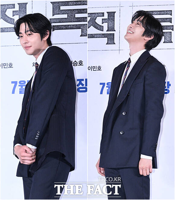 배우 안효섭이 15일 오후 서울 강남구 메가박스 코엑스에서 열린 영화 전지적 독자 시점 언론배급시사회 및 기자간담회에 참석해 포즈를 취하고 있다. /서예원 기자