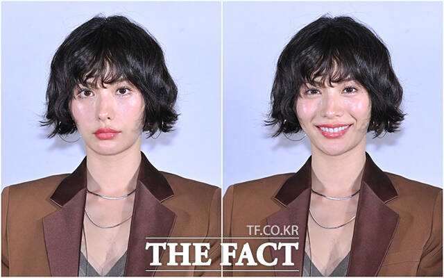 배우 나나가 15일 오후 서울 강남구 메가박스 코엑스에서 열린 영화 전지적 독자 시점 언론배급시사회 및 기자간담회에 참석해 미소를 짓고 있다. /서예원 기자