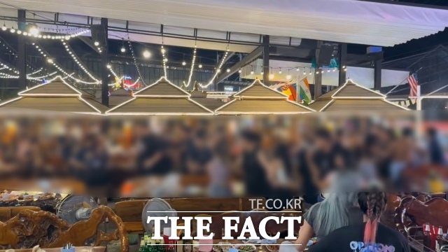 지난 11일(현지시간) 태국 파타야 한 레스토랑에서 한국인 관광객 사이 집단 난투극이 벌어졌다. /페이스북 캡처