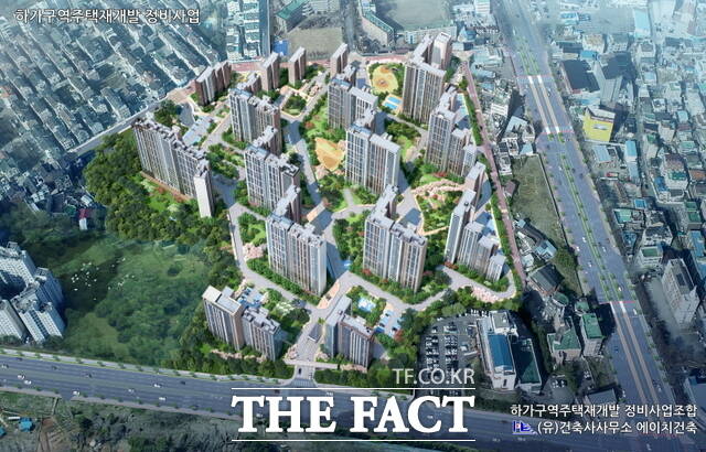 전주시 덕진구 하자구역 재개발 정비사업 투시도. /에이치건축