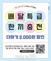  부천시, 배달특급 '한 끼 충전' 중복 할인 이벤트 31일까지 진행