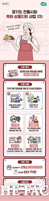 전통시장 특화상품 지원 사업 공모 홍보물 /경기도시장상권진흥원