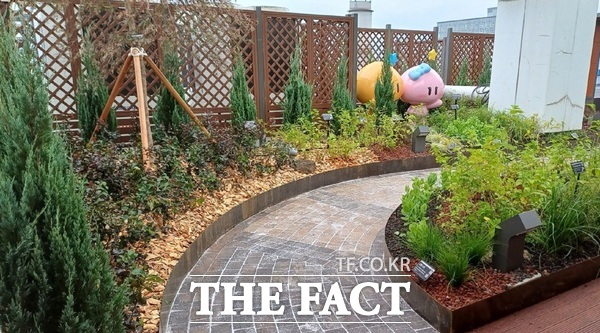 대전도시공사 12층에 마련된 옥상 정원의 모습./대전시