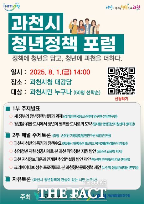 ‘2025 과천시 청년정책 포럼’ 안내문./과천시
