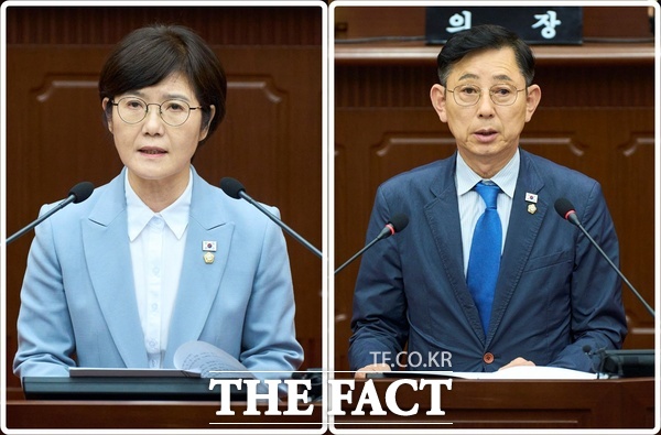 신혜영·박용준 대전 서구의회 의원(민주당, 둔산1·2·3동)이 공동발의한 주민 건강 증진을 위한 체육시설 균형 배치 촉구 건의안이 18일 제291회 임시회 제1차 본회의에서 채택됐다./대전 서구의회