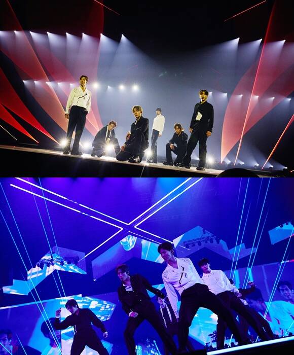 몬스타엑스가 20일 오후 서울 올림픽공원 KSPO돔에서 데뷔 10주년 기념 단독 콘서트 2025 MONSTA X CONNECT X를 개최했다. /스타쉽엔터테인먼트