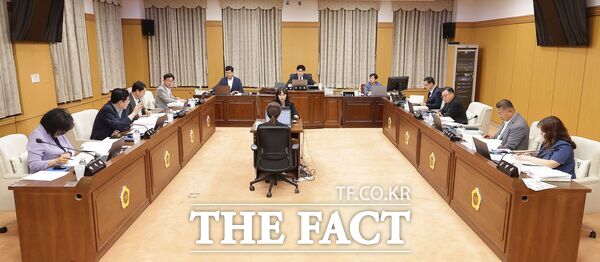 대전시의회 예산결산특별위원회 회의 전경./대전시의회